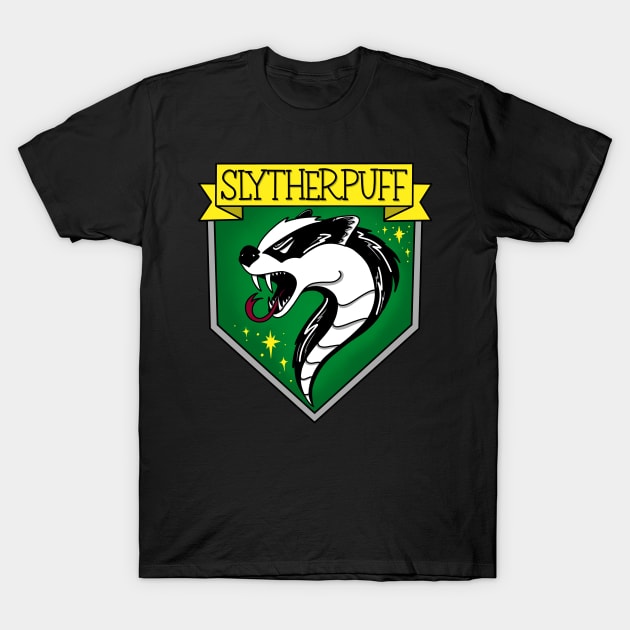 Slytherpuff Crest T-Shirt by Thenerdlady